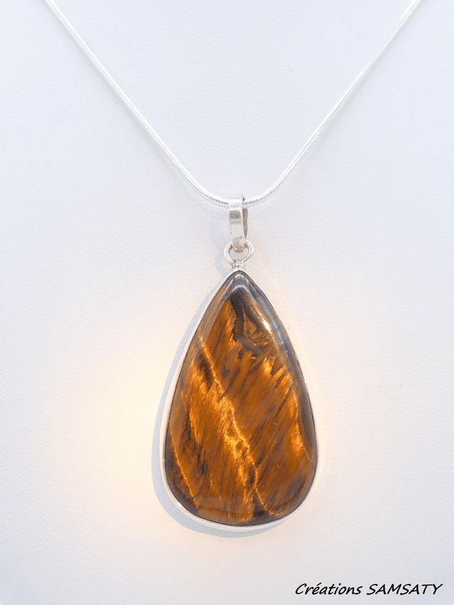 Pendentif en Œil de Tigre