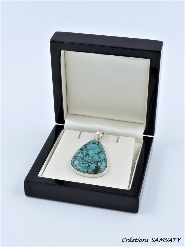 Pendentif en Turquoise Tibétaine