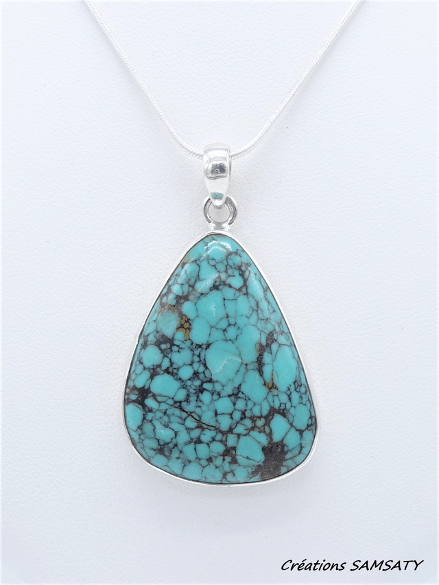 Pendentif en Turquoise Tibétaine