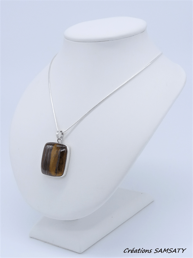 Pendentif en Œil de Tigre