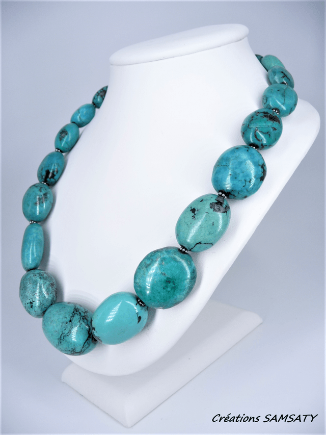 Collier turquoise tibétaine