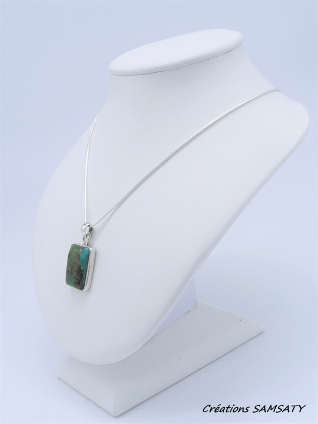 Pendentif en Turquoise Tibétaine