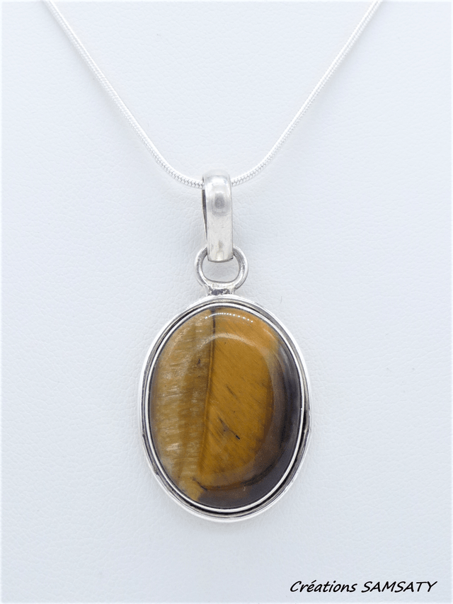 Pendentif en Œil de Tigre