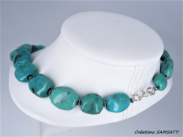 Collier turquoise tibétaine