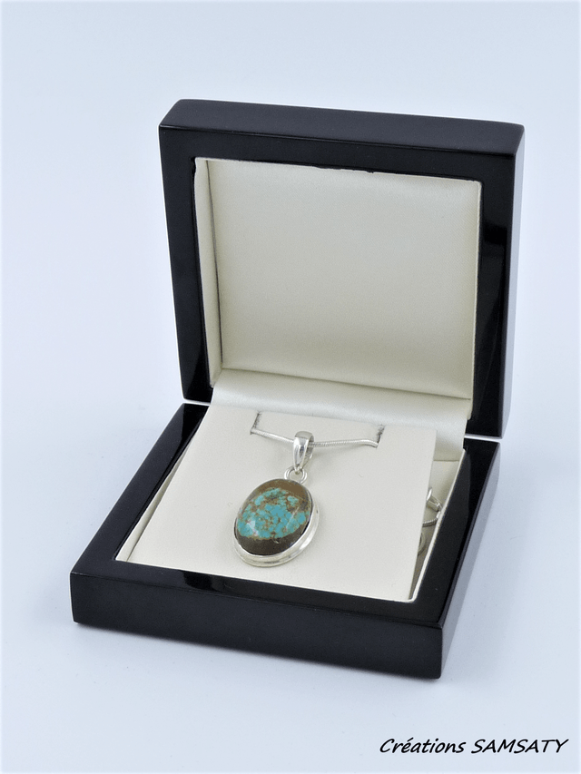 Pendentif en Turquoise Tibétaine