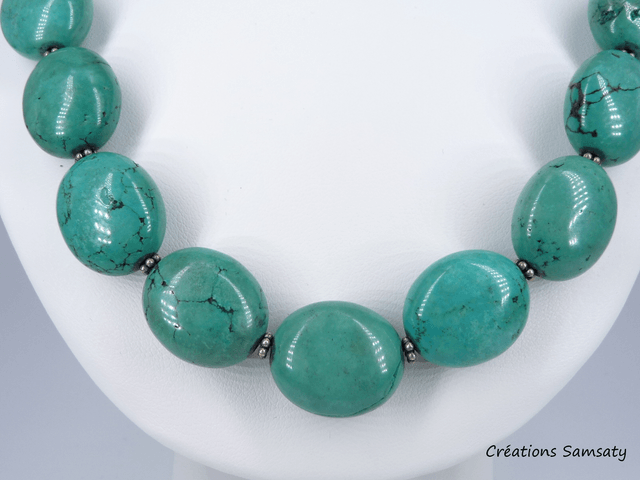 Collier turquoise tibétaine