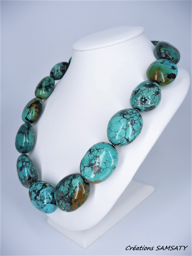 Collier turquoise tibétaine