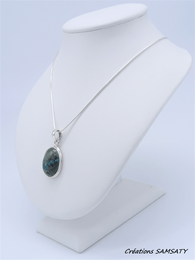 Pendentif en Turquoise Tibétaine