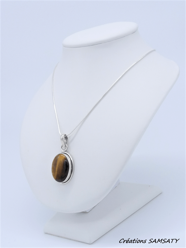 Pendentif en Œil de Tigre
