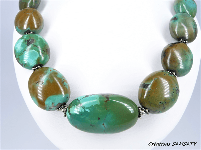 Collier turquoise tibétaine