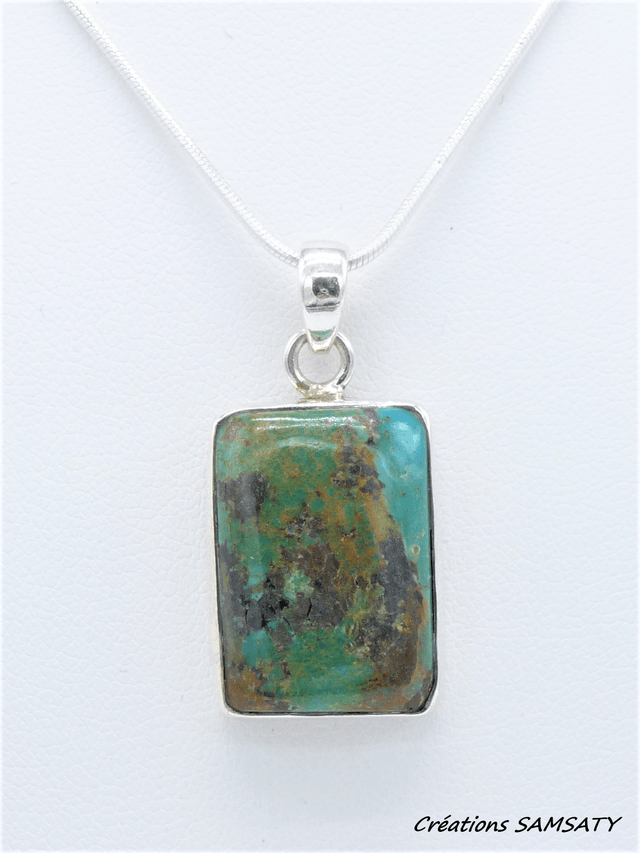 Pendentif en Turquoise Tibétaine