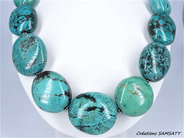 Collier turquoise tibétaine