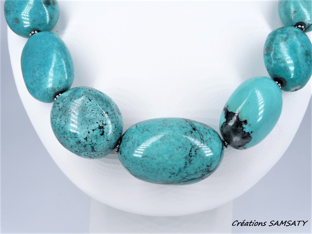 Collier turquoise tibétaine