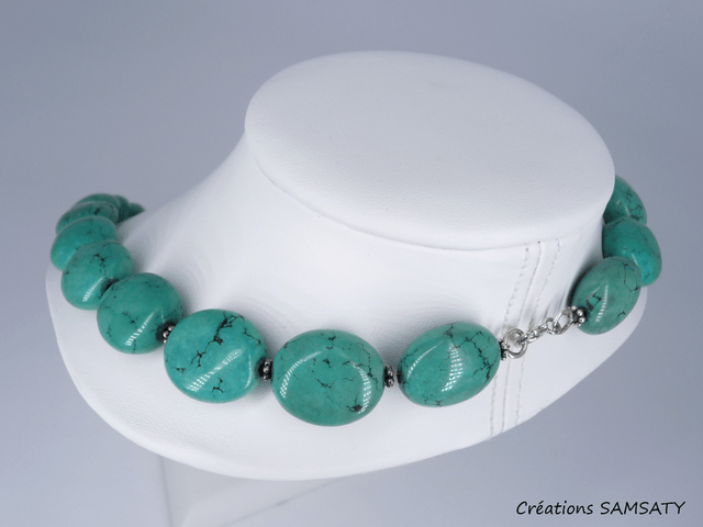 Collier turquoise tibétaine
