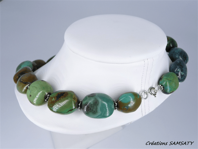 Collier turquoise tibétaine