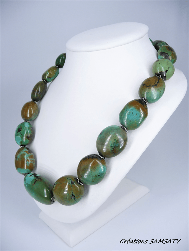 Collier turquoise tibétaine