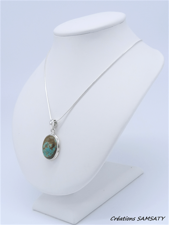 Pendentif en Turquoise Tibétaine