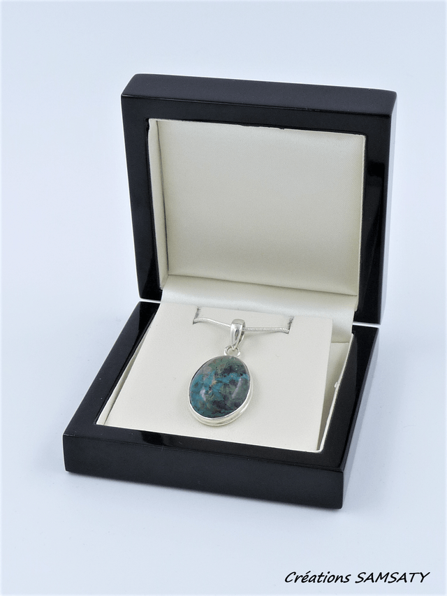 Pendentif en Turquoise Tibétaine