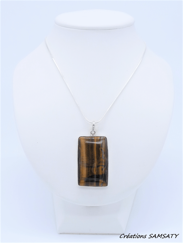 Pendentif en Œil de Tigre