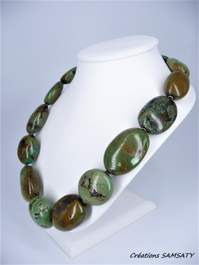 Collier turquoise tibétaine