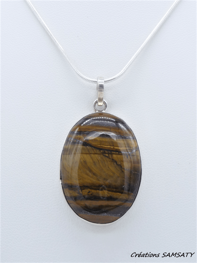 Pendentif en Œil de Tigre