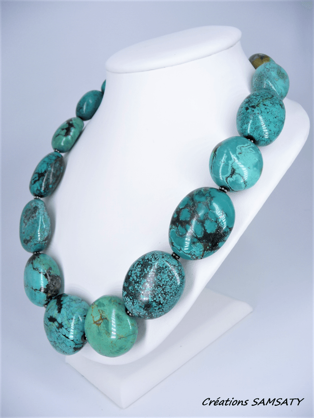 Collier turquoise tibétaine