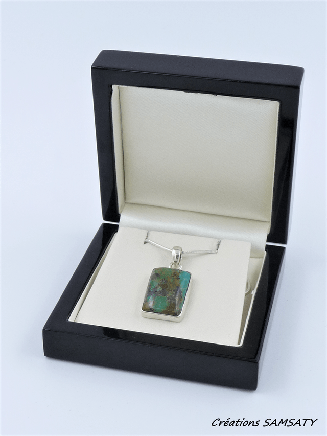 Pendentif en Turquoise Tibétaine