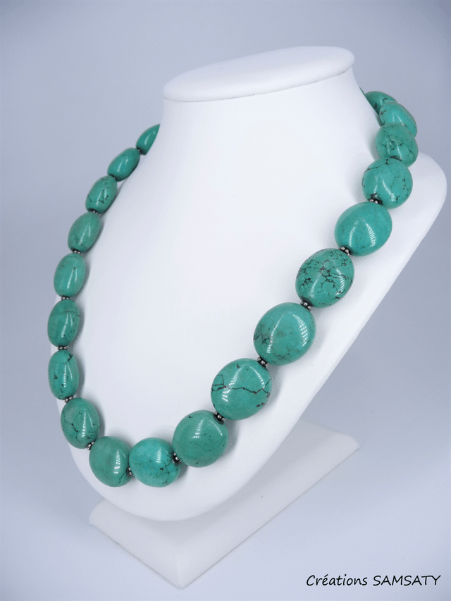 Collier turquoise tibétaine