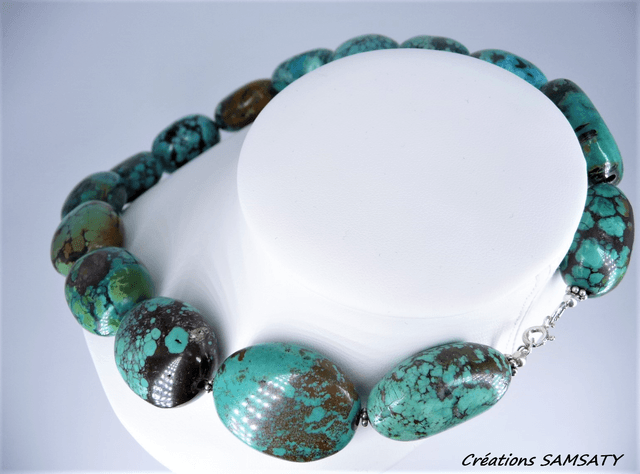 Collier turquoise tibétaine