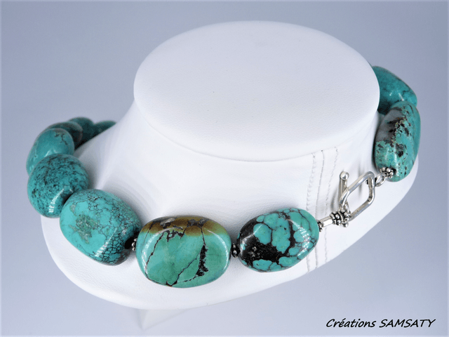 Collier turquoise tibétaine
