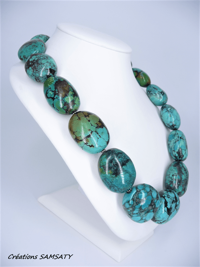 Collier turquoise tibétaine