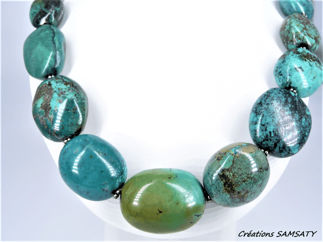 Collier turquoise tibétaine