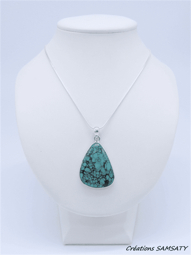 Pendentif en Turquoise Tibétaine