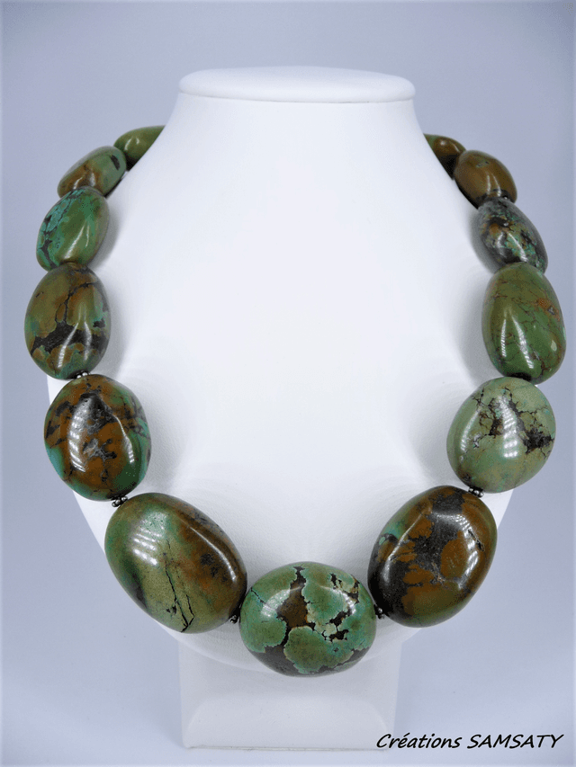 Collier turquoise tibétaine